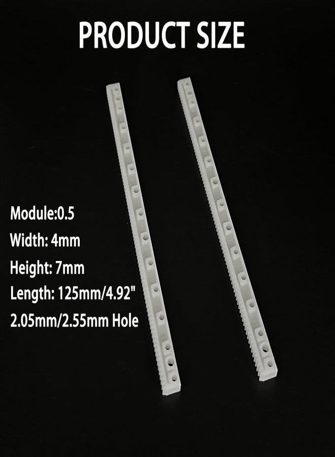 URIMPAVIDO 10PCS 0.5 Module Plastic Gear Plastic Connecting Rod Long Strip Rack Gear Pinion Transmission Rod for DIY Model Toy RC Car Truck Parts - Image 3